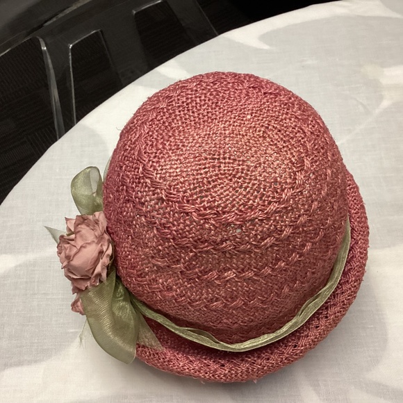 Chic Pink Women's Hat with Floral Accents - Picture 10 of 10